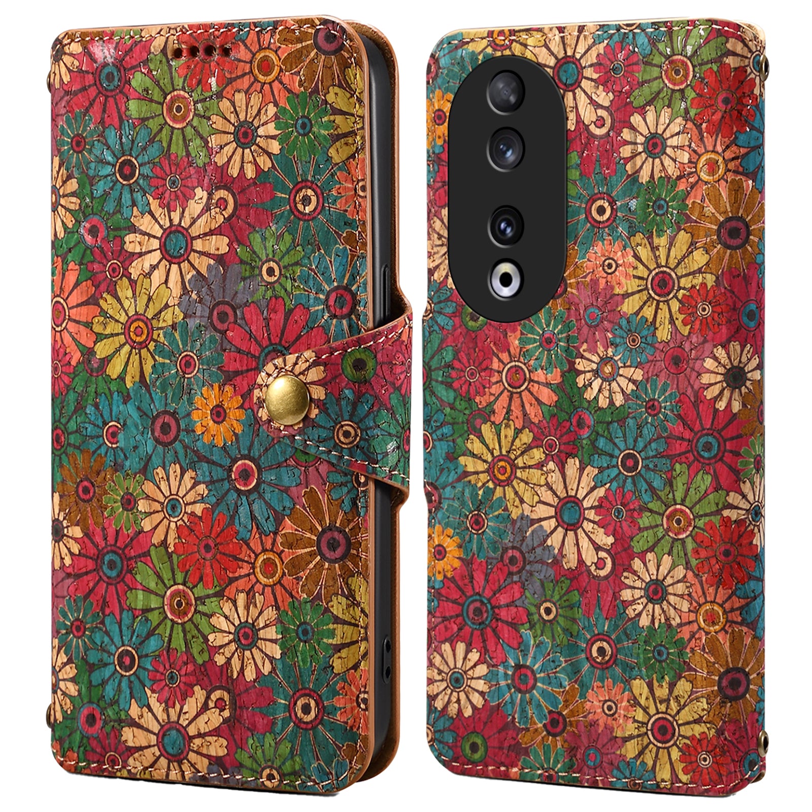For Honor 90 Case Floral Pattern Leather Phone Cover with Wallet Stand For Honor 90 Case Floral Pattern Leather Phone Cover with Wallet Stand